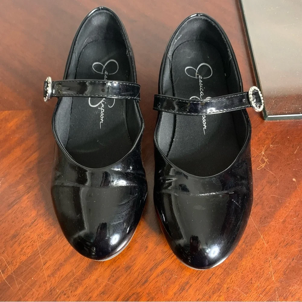 Jessica Simpson Black Patent Mary Jane Flats